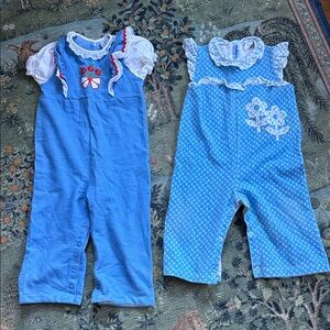 2 VINTAGE Carter's 24mo jumpsuits